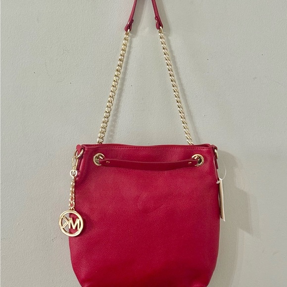 NWT Michael Kors Jet Set Chain Shoulder Bag Red - Picture 8 of 11
